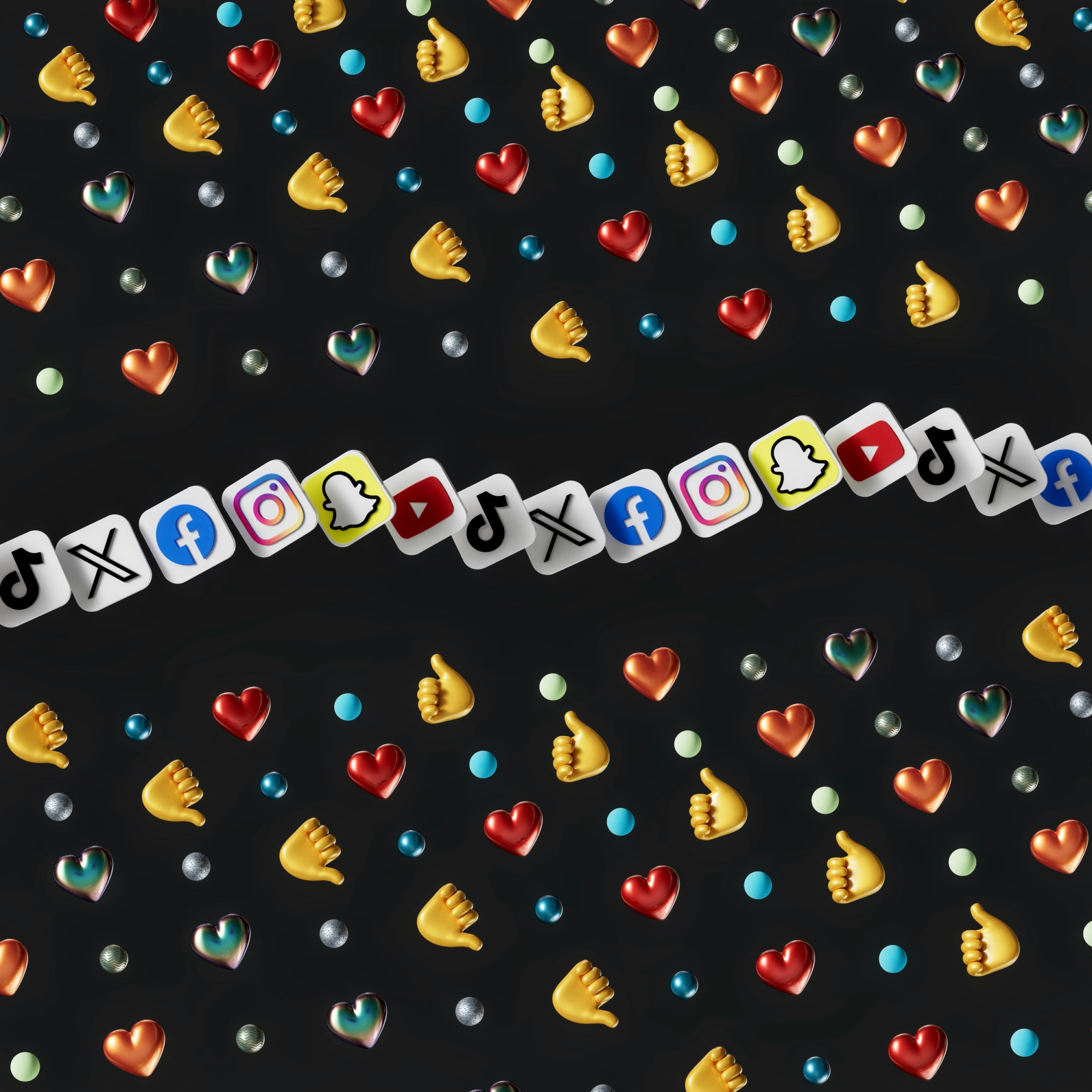 Image of the logo of social media sites that publish video.